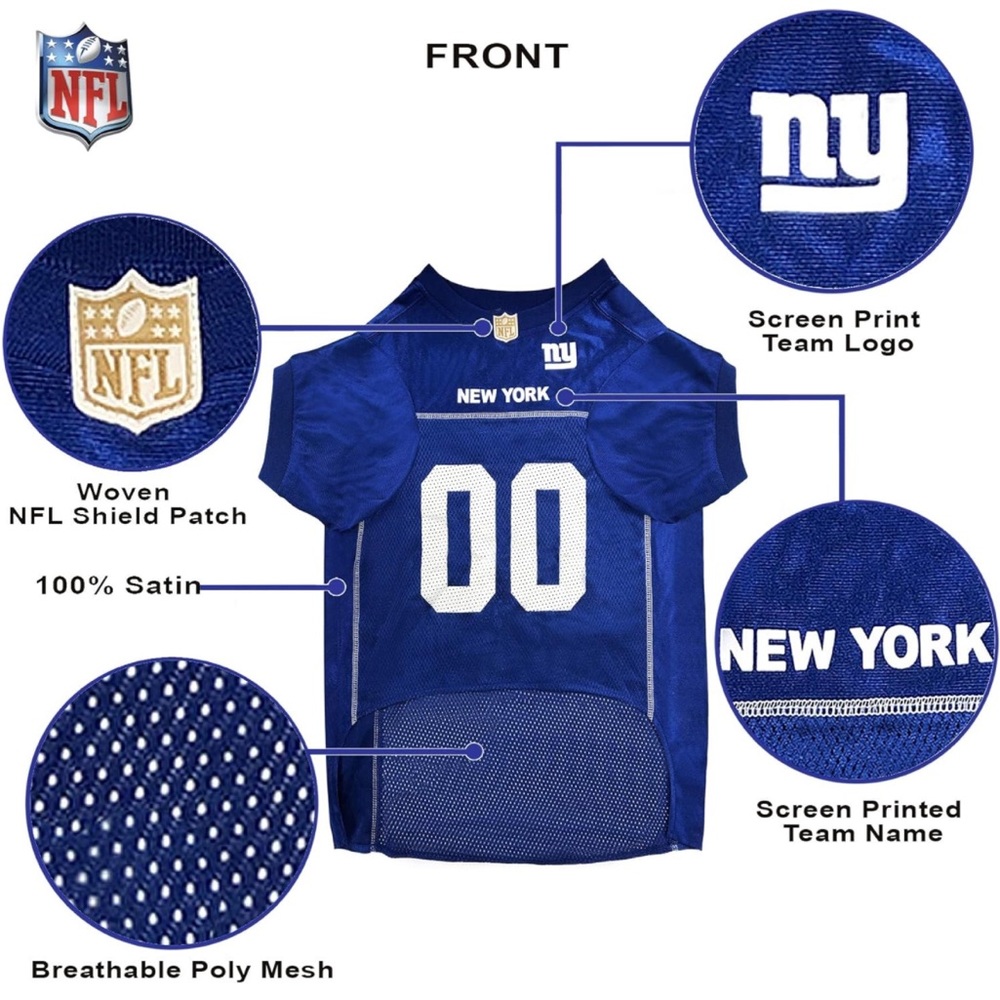 New York Giants Dog Jersey XXL NWOT
